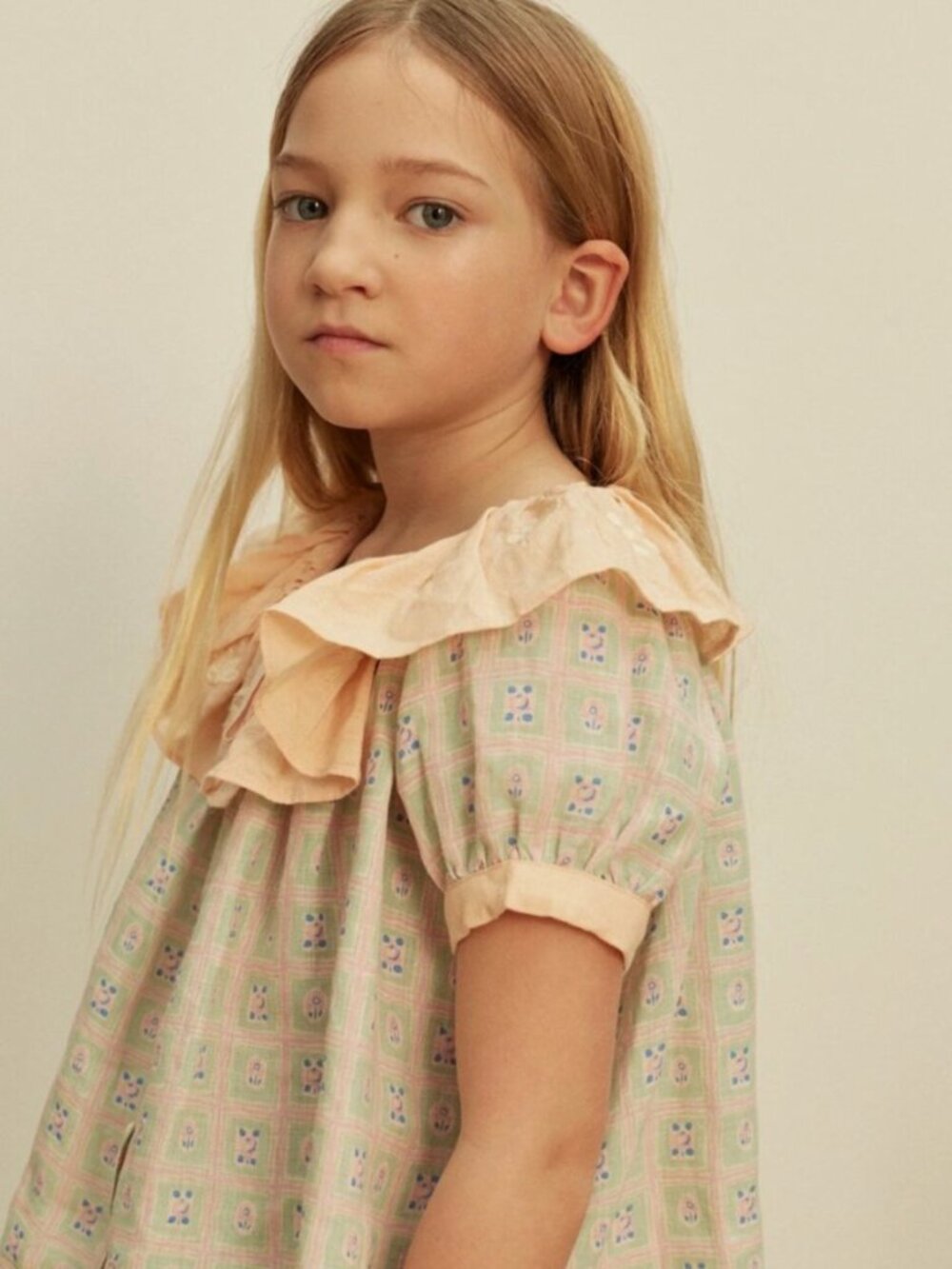 Apolina Girls Top, Rosepanel Mint 7-9Y